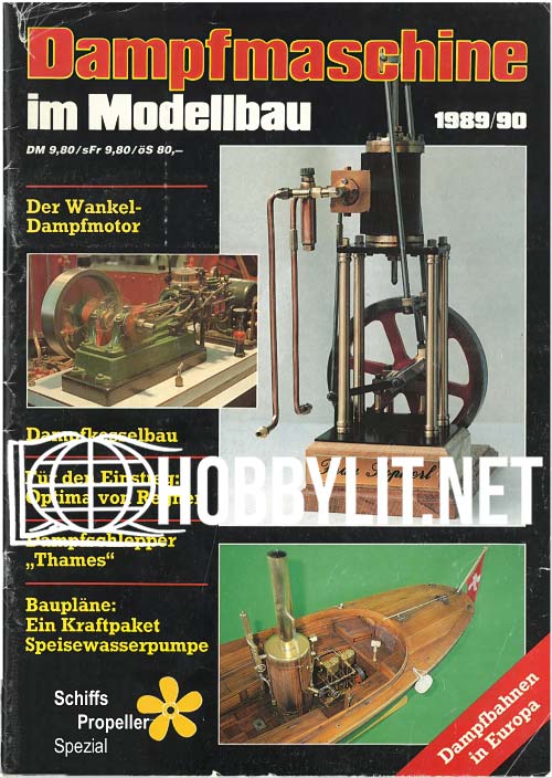 Dampfmaschine im Modellbau 1989/90