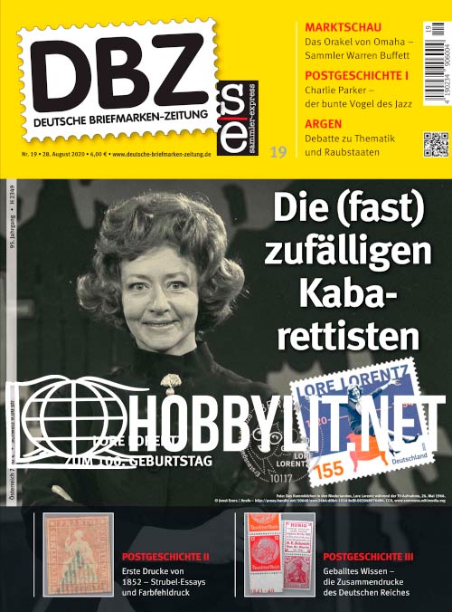 Deutsche Briefmarken-Zeitung 19 - 28 August 2020