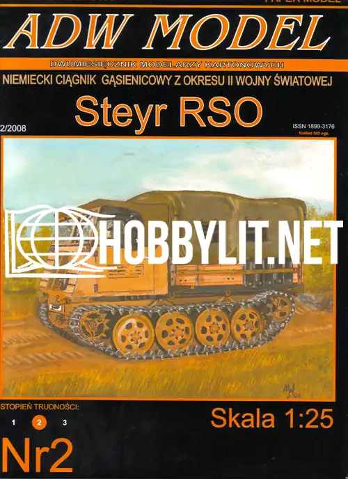 Steyr RSO Paper Model, ADW Model Nr 2